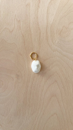 Single Earring PAMFIR Small White