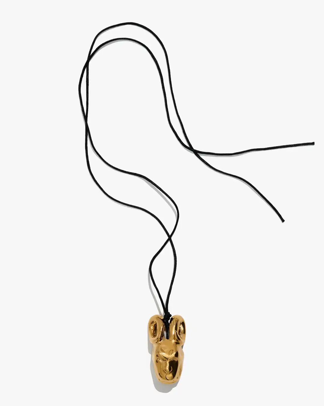 Pamfir Gold-Coated Mask Pendant