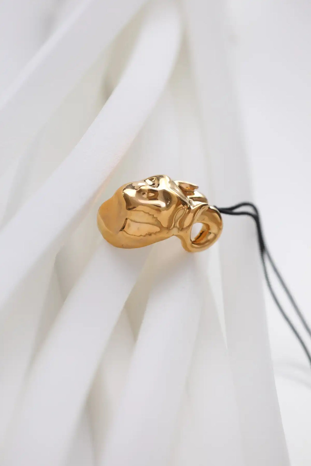 Pamfir Gold-Coated Mask Pendant