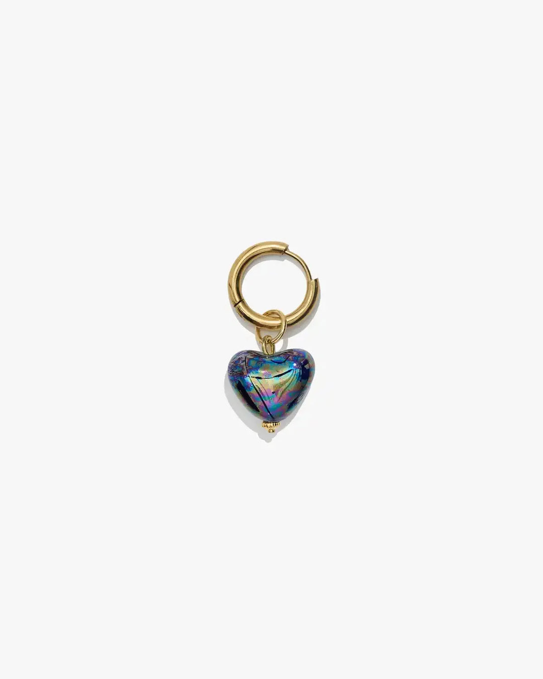 SKARB single earring with a small blue heart