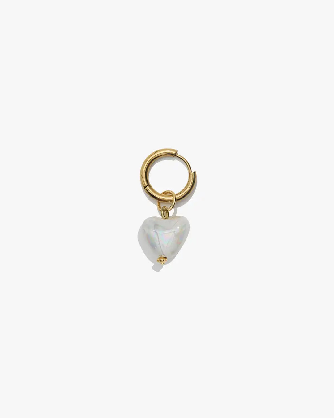 Skarb Small Lustre-Coated Heart Single Earring