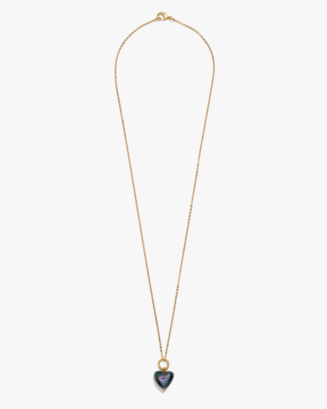 SKARB pendant with a small black heart on a chain