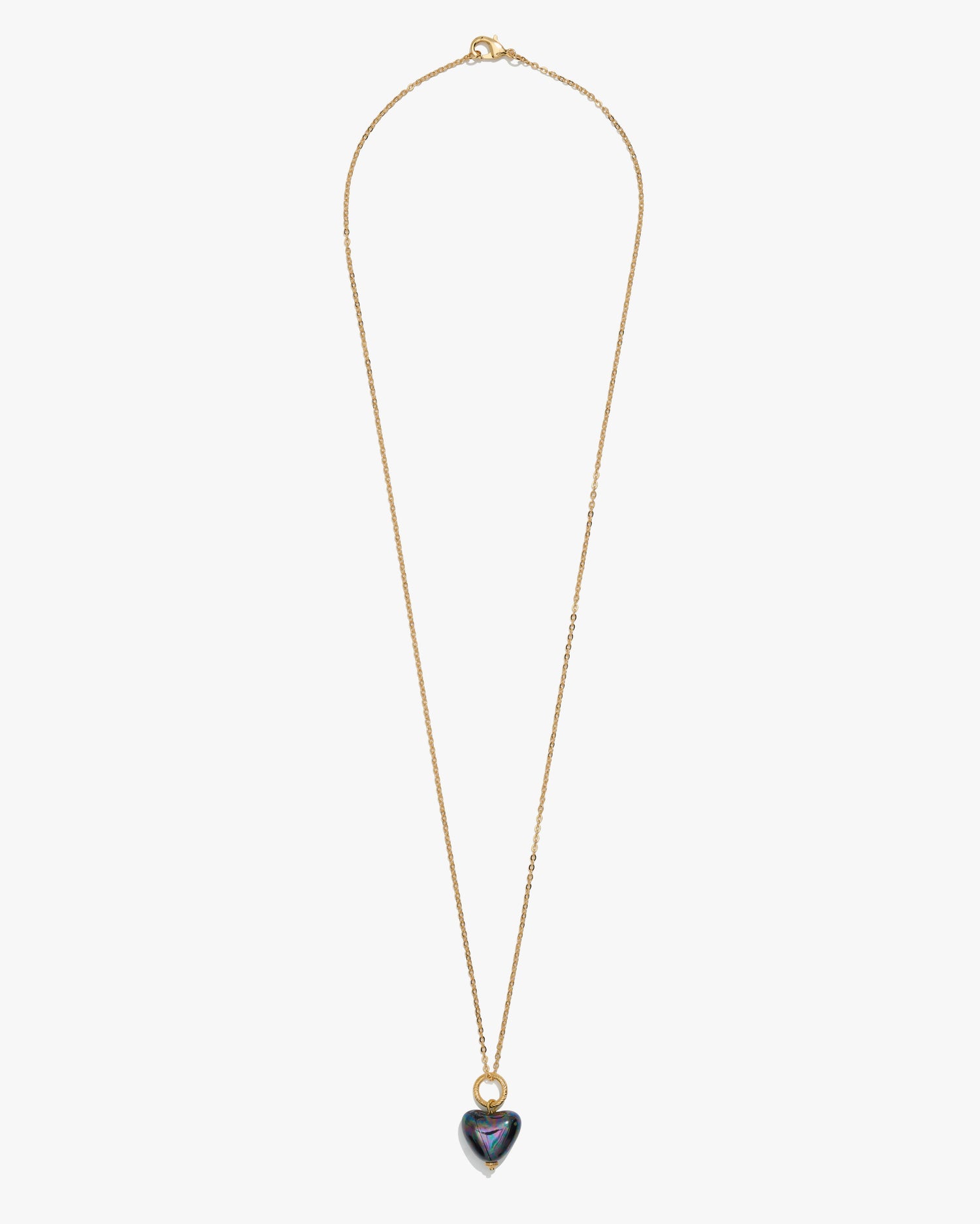 SKARB pendant with a small black heart on a chain