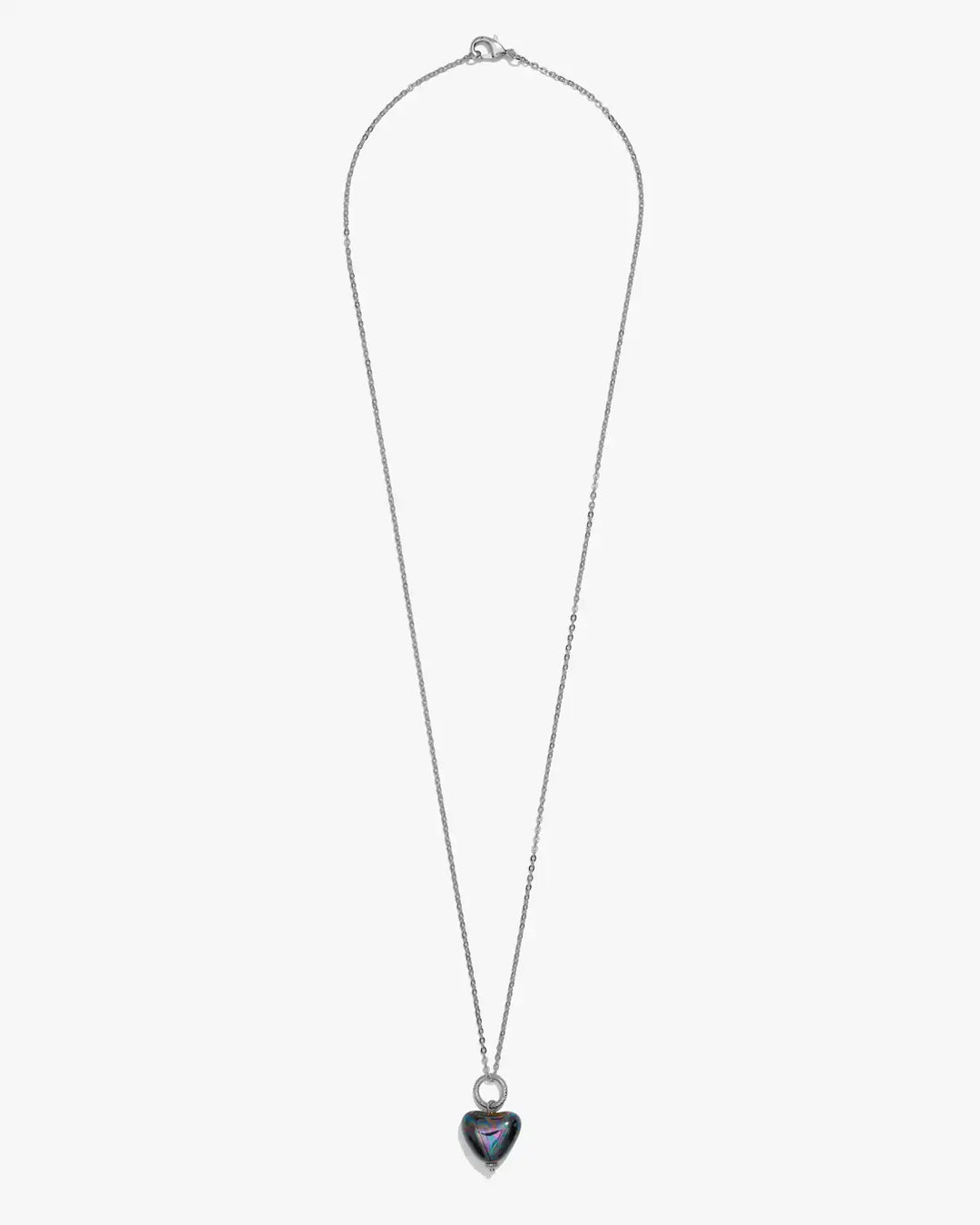 SKARB pendant with a small black heart on a chain