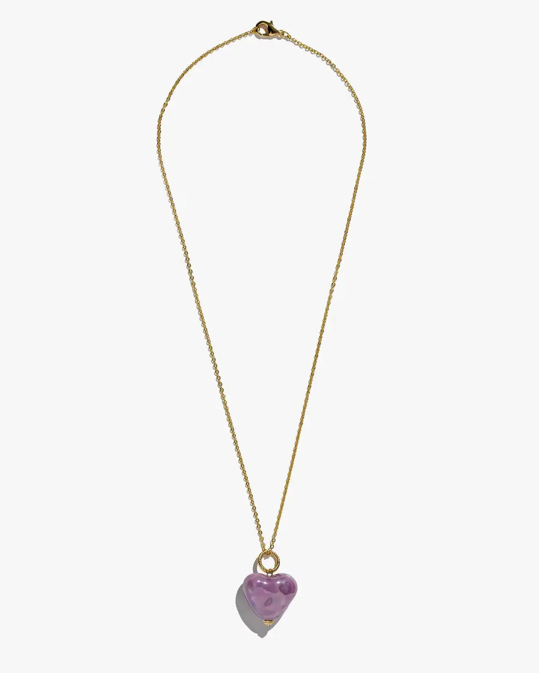 SKARB pendant with a lilac heart on a chain