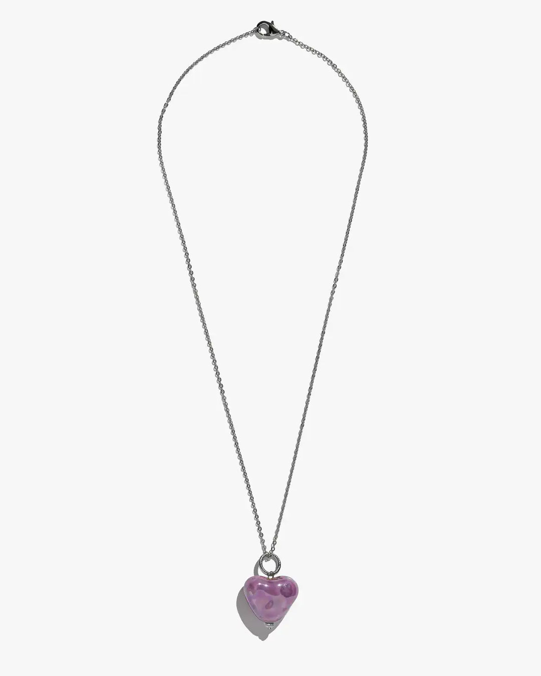 SKARB pendant with a lilac heart on a chain