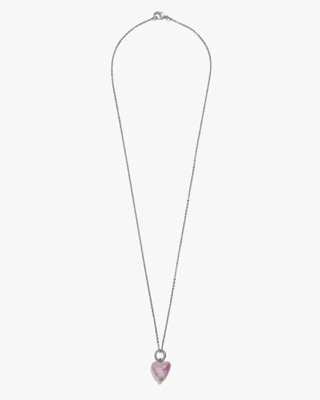 SKARB pendant with a small lilac heart on a chain