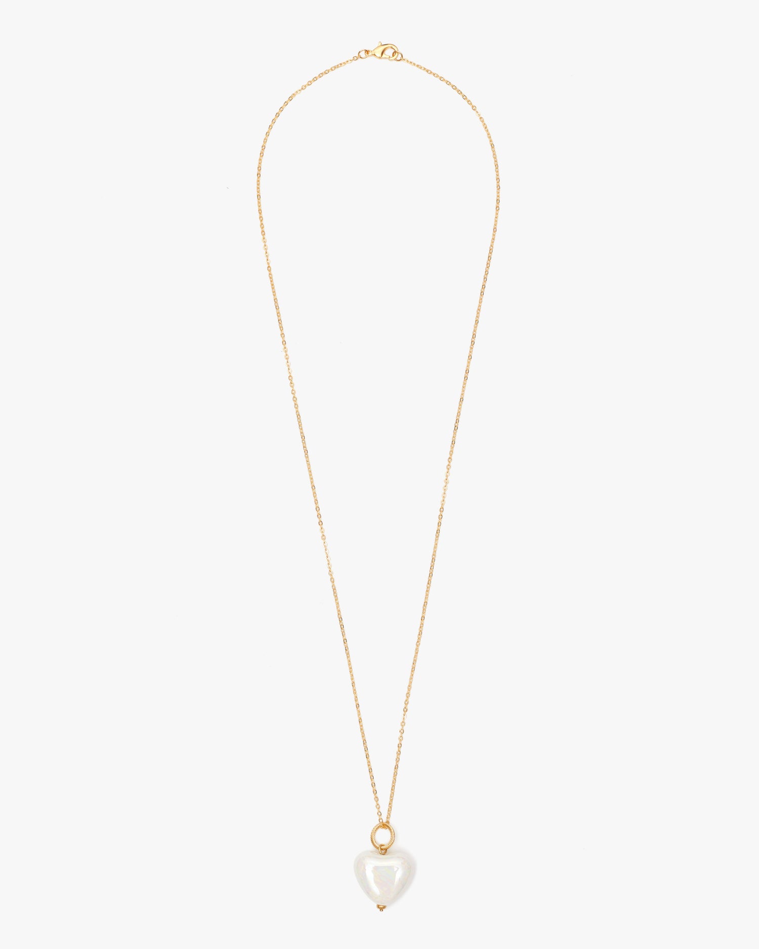 SKARB pendant with a white heart on a chain