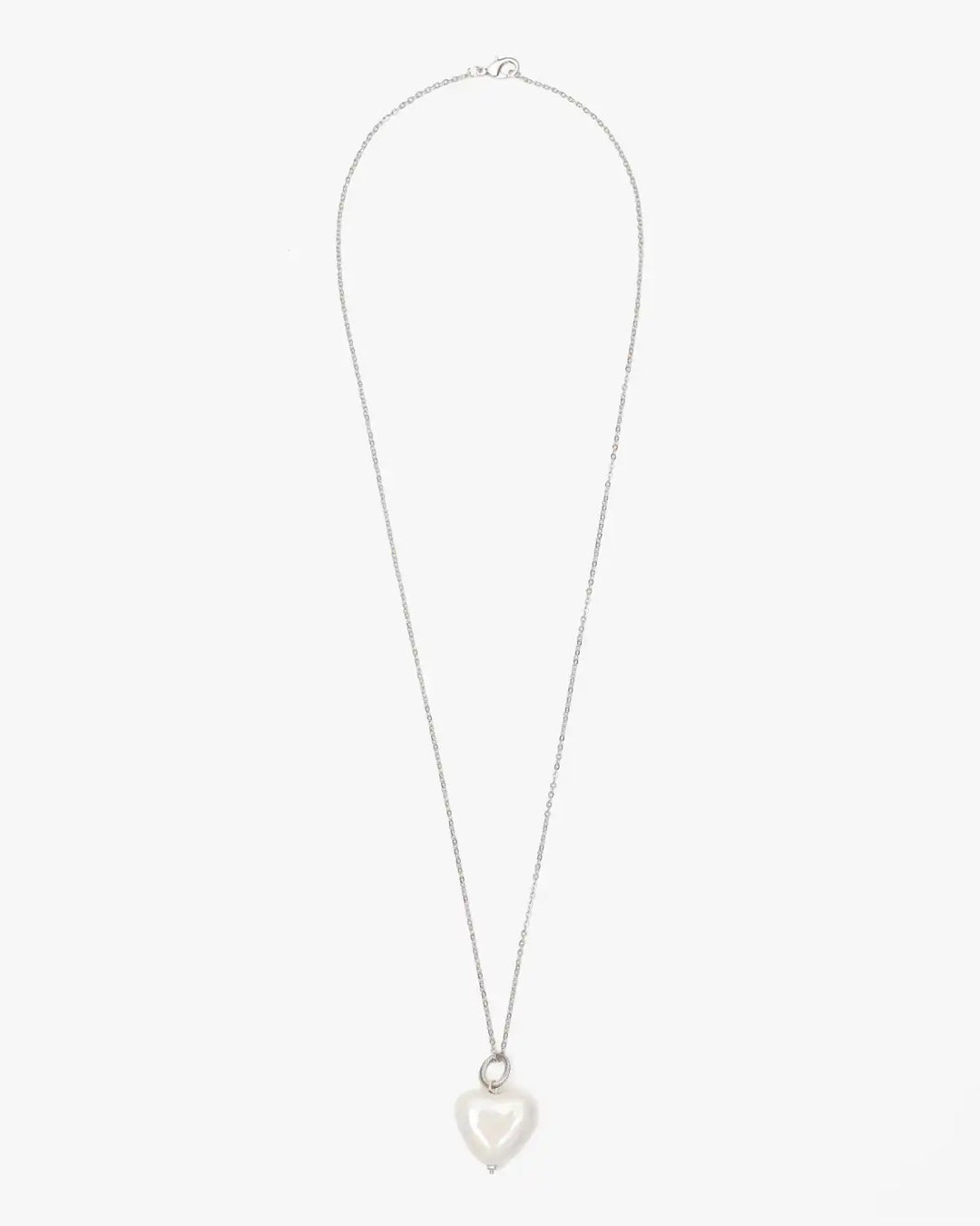 SKARB pendant with a white heart on a chain