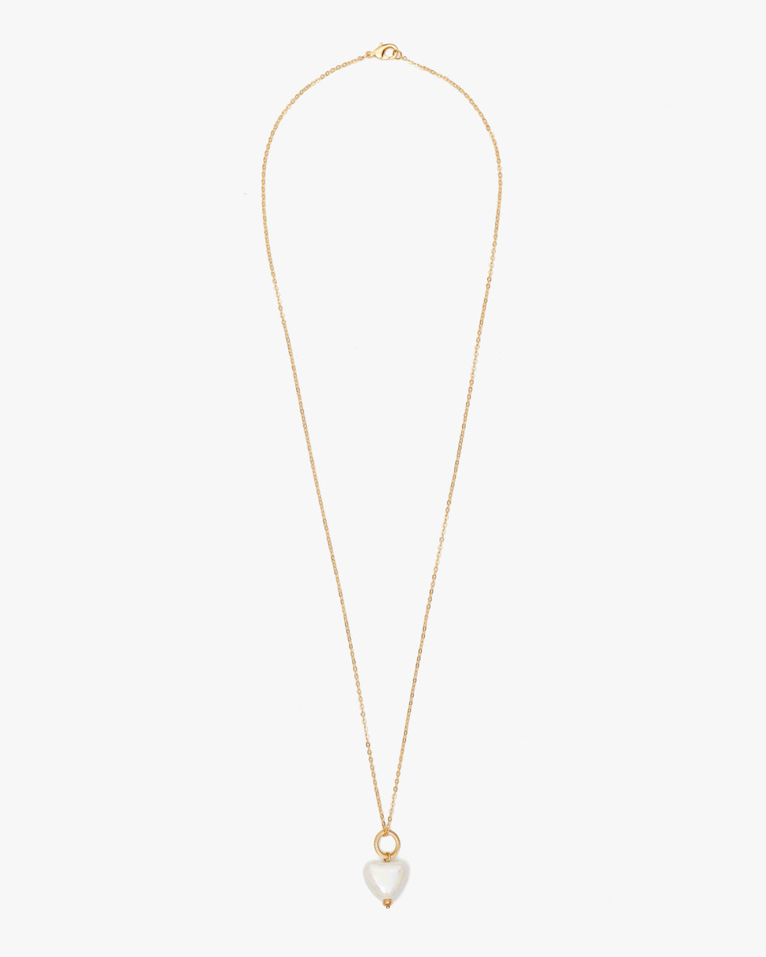 SKARB pendant with a small white heart on a chain