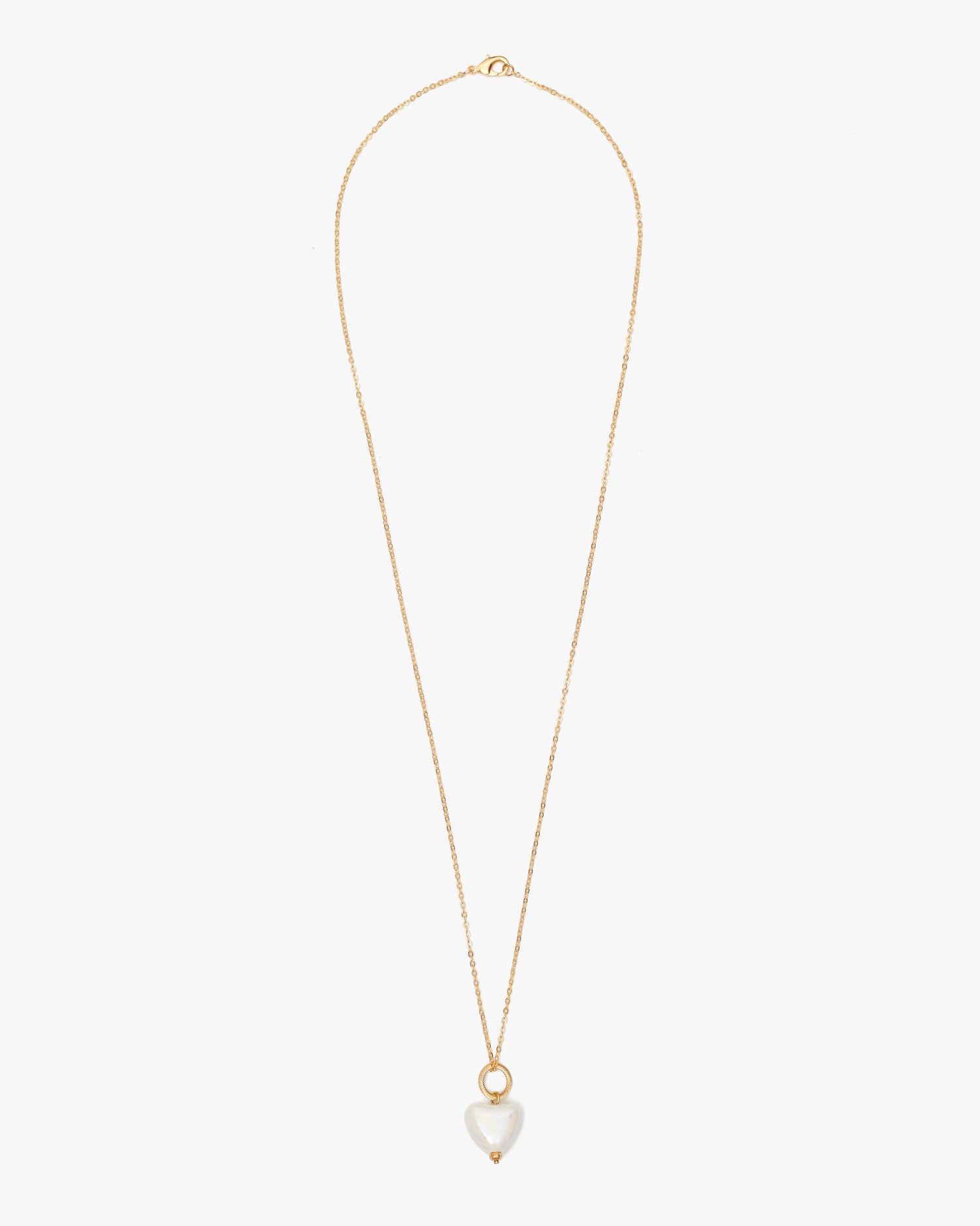 SKARB pendant with a small white heart on a chain