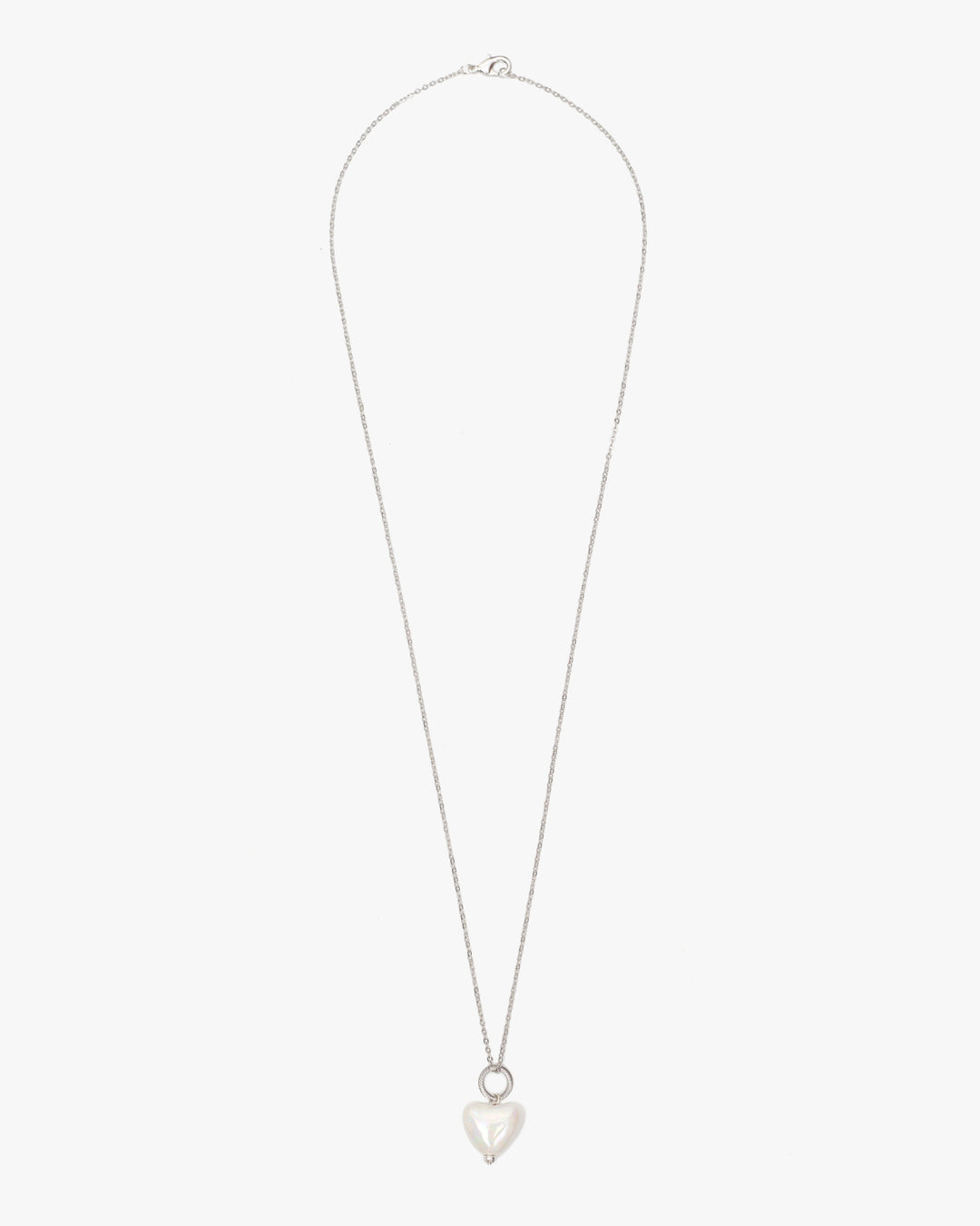 SKARB pendant with a small white heart on a chain