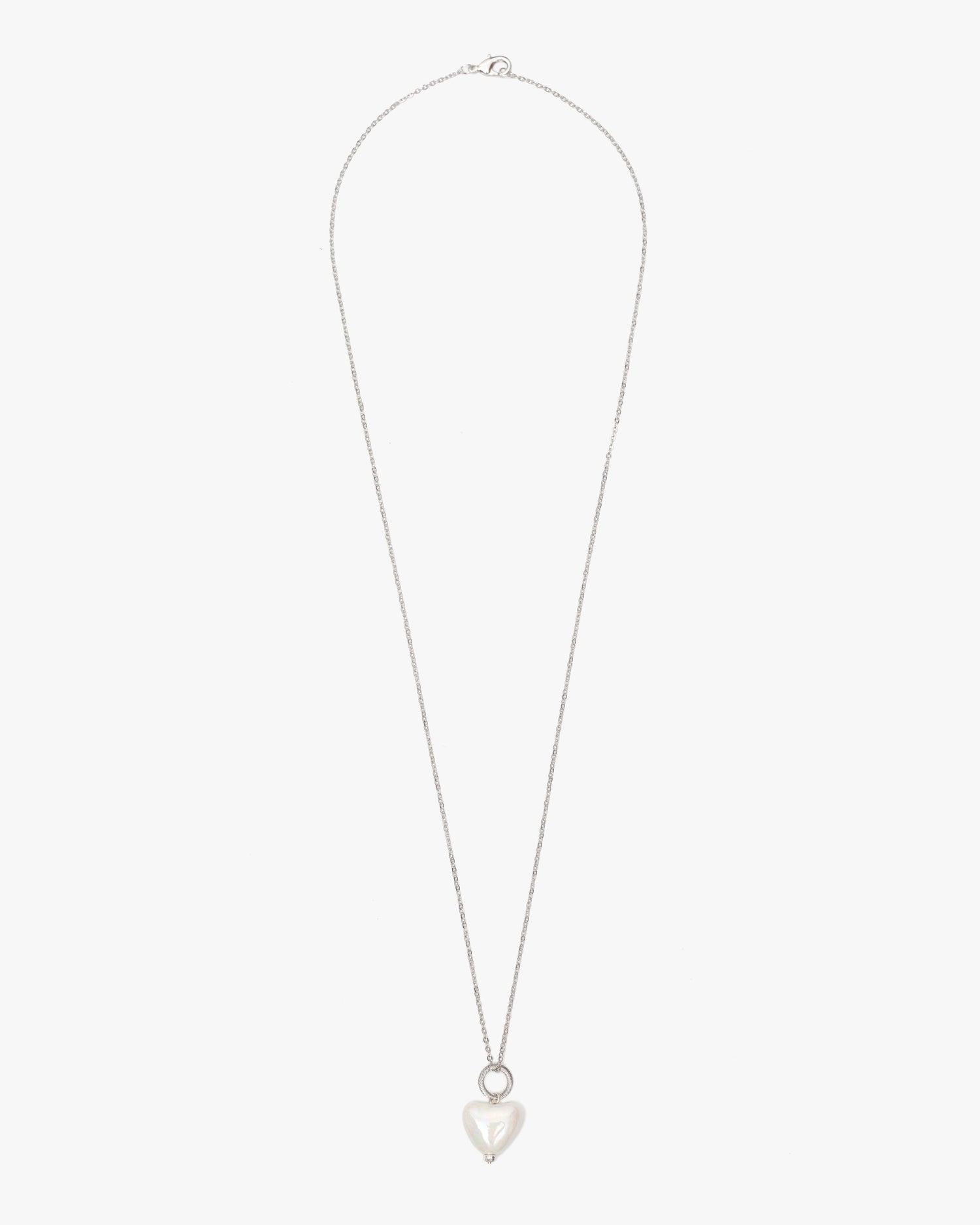 SKARB pendant with a small white heart on a chain