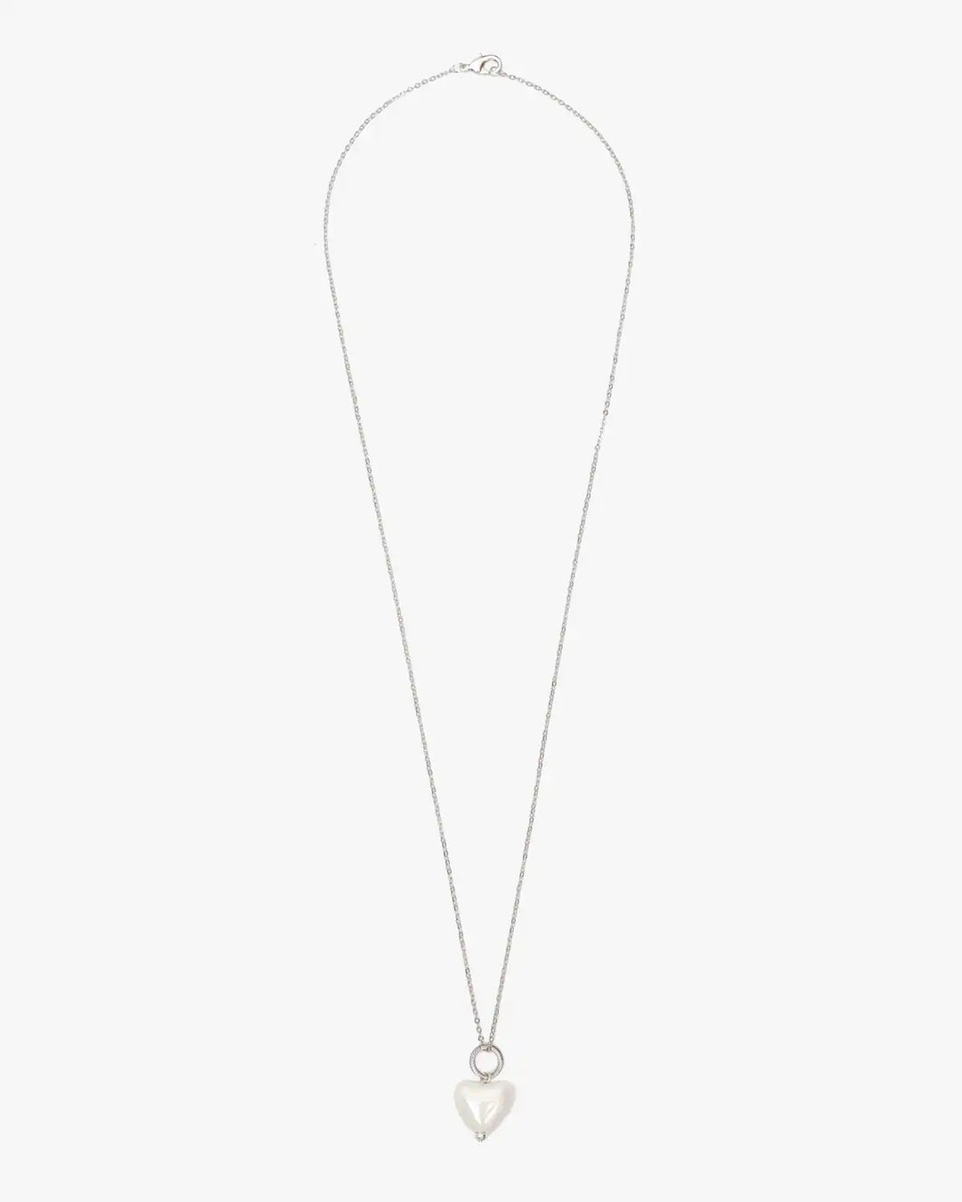 SKARB pendant with a small white heart on a chain