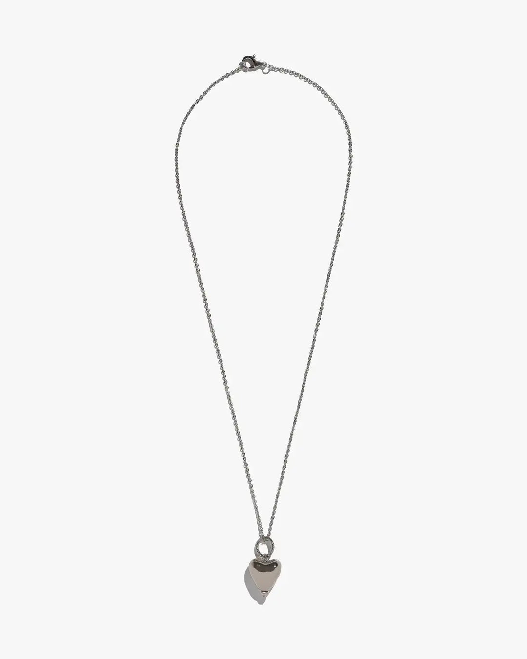 Skarb Small Platinum-Coated Heart Pendant