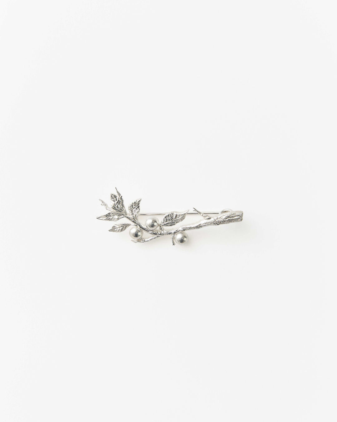 Vita Blackthorn Branch Silver Brooch 
