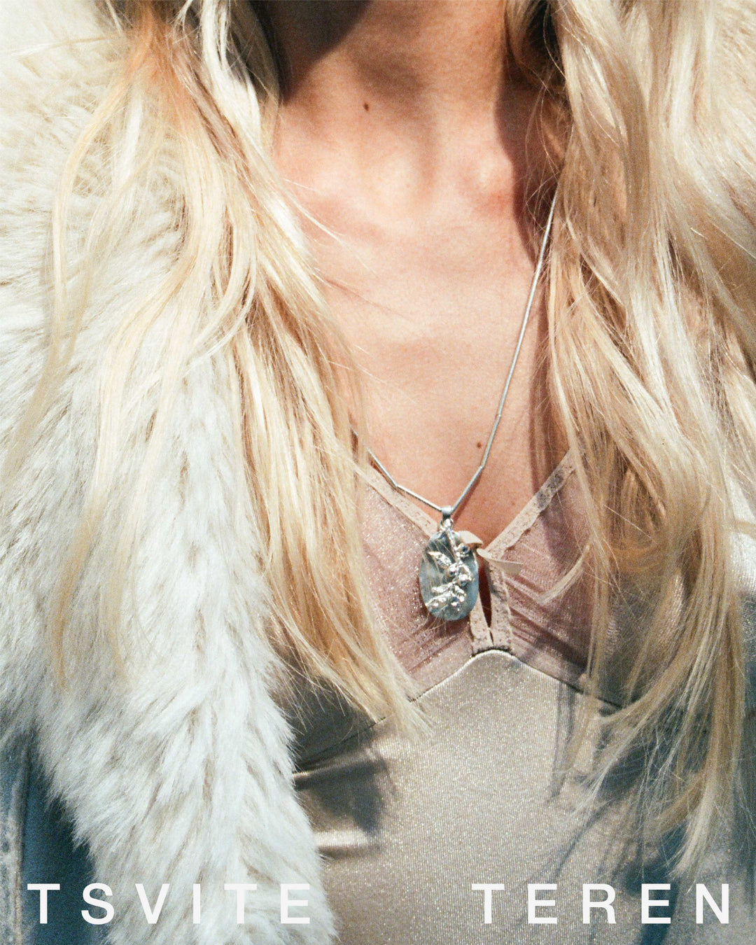 Vita Silver Pendant with a Blackthorn Branch