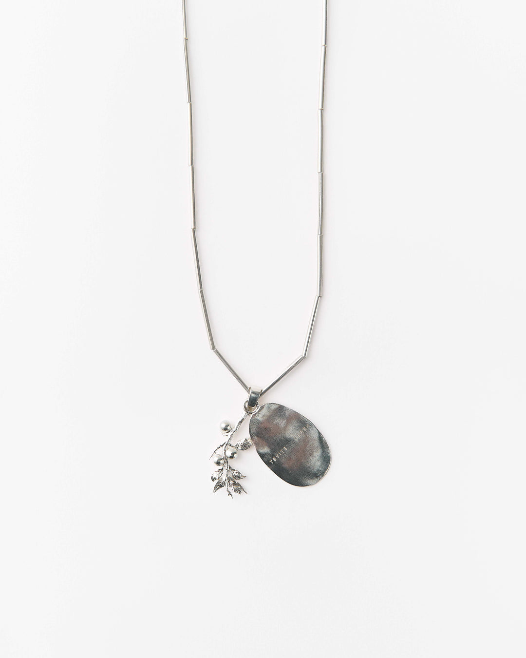 Vita Silver Pendant with a Blackthorn Branch
