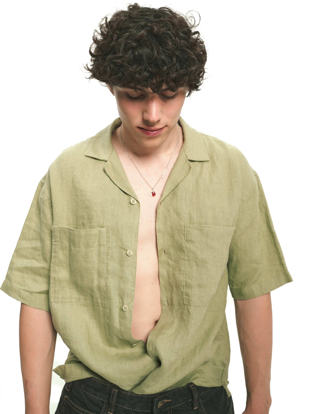 ROSARIUM red silver pendant with chain