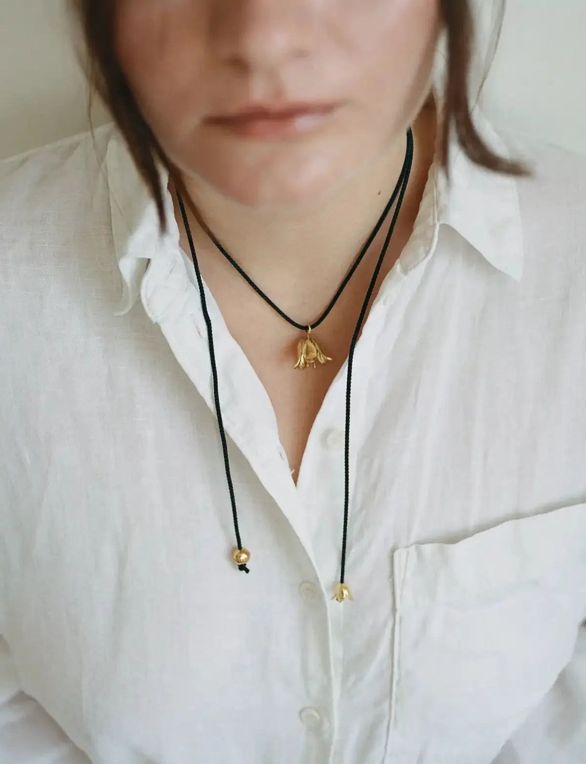 Era Necklace with Gold-Plated Silver Bellflower