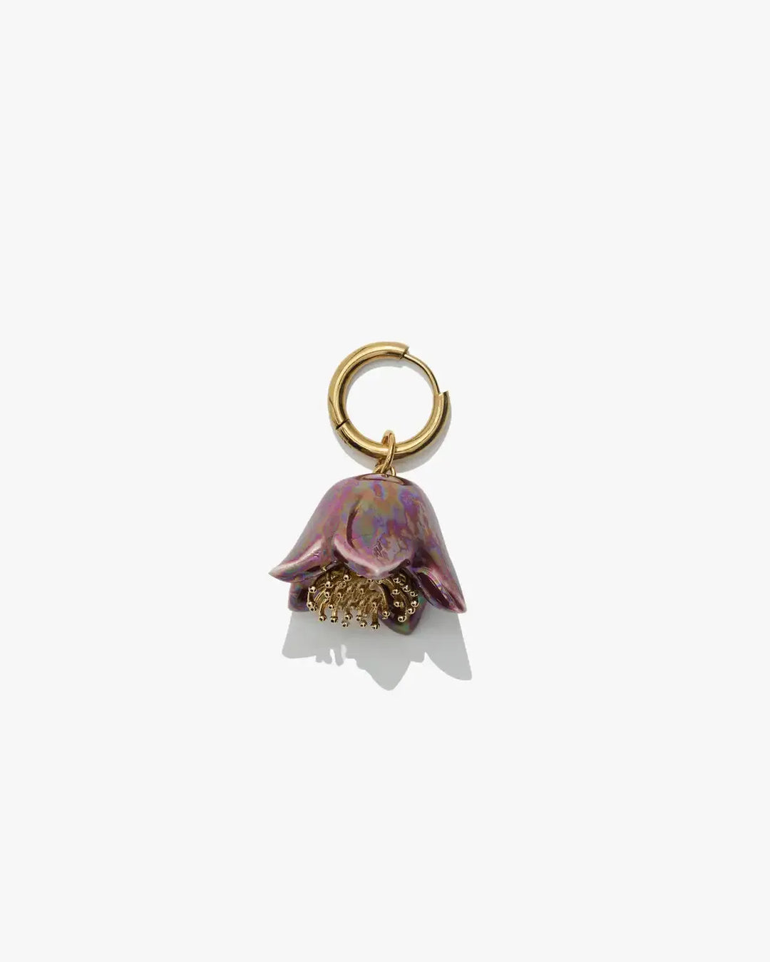 Polysk Bellflower Burgundy Single Earring