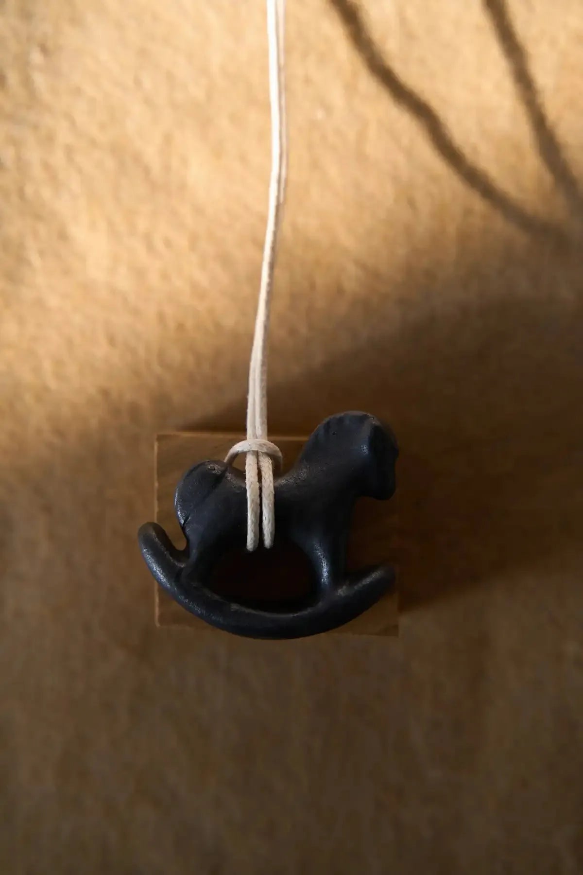 Liuli Black Rocking Horse Pendant