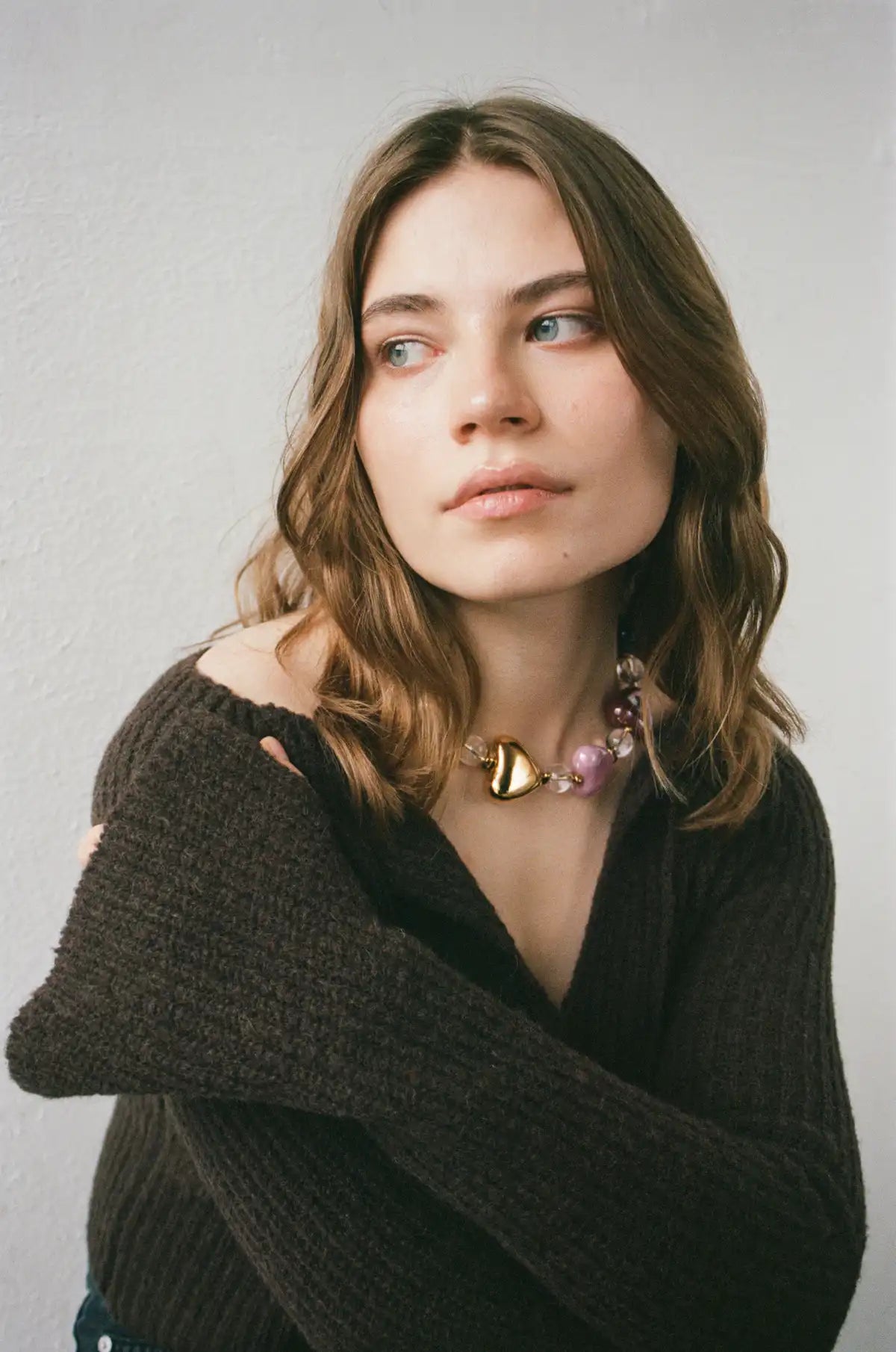 Skarb Necklace with Rock Crystal and Hearts