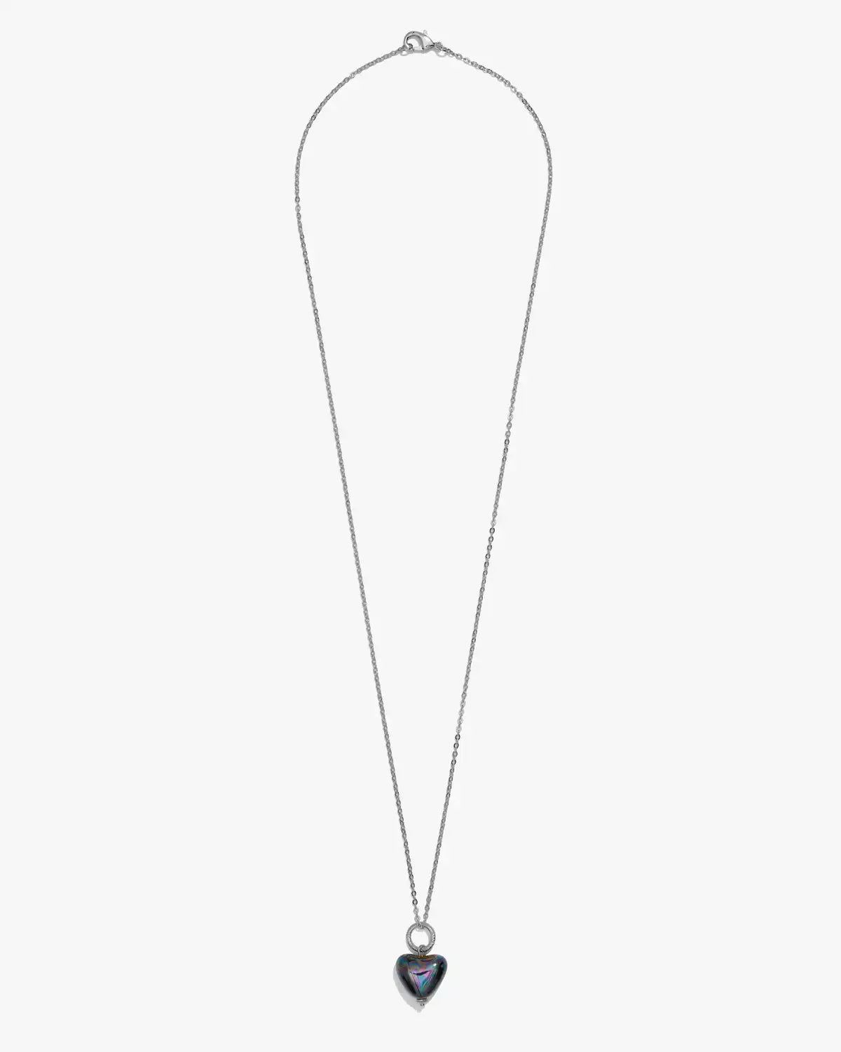 SKARB pendant with a small black heart on a chain