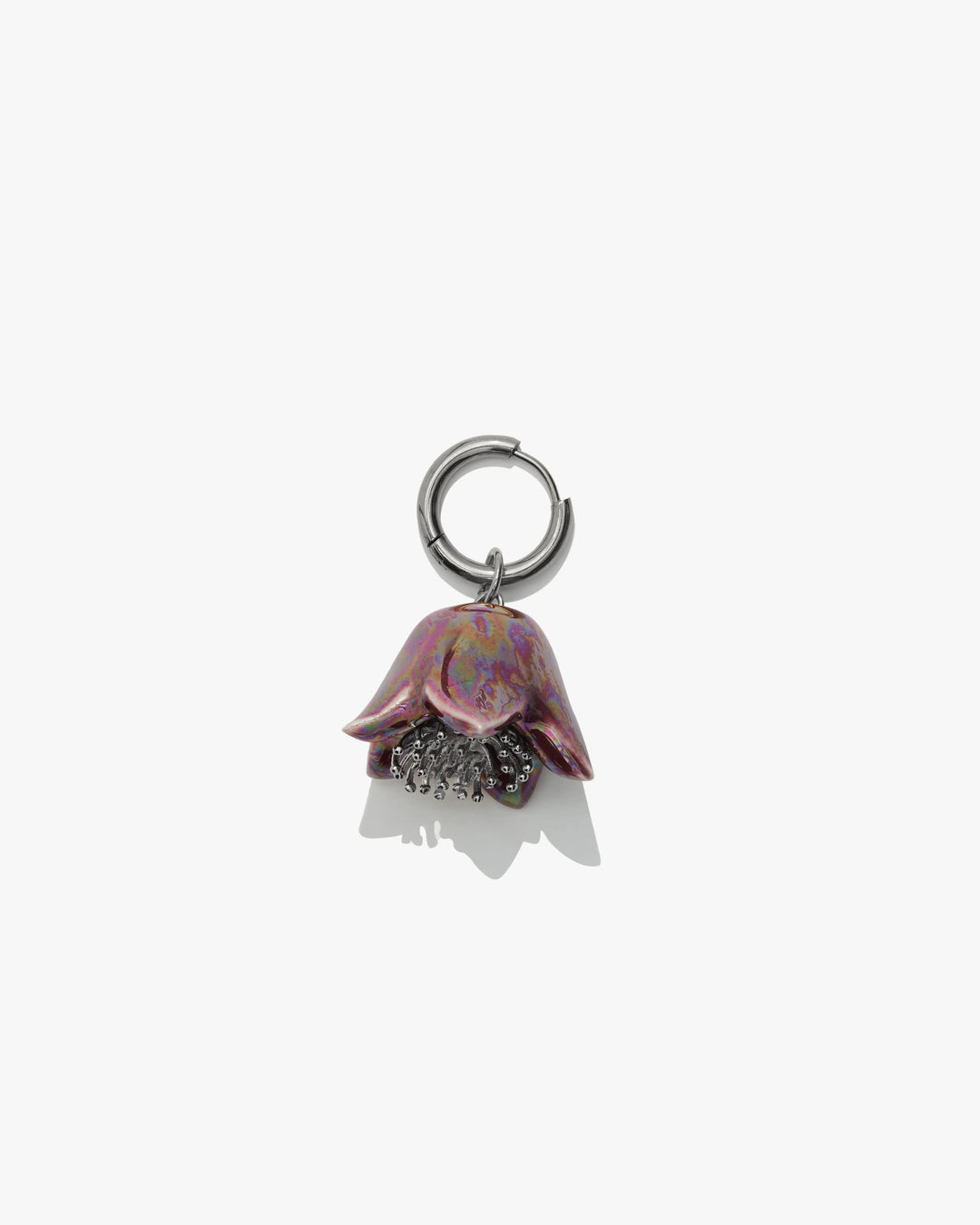 Polysk Bellflower Burgundy Single Earring