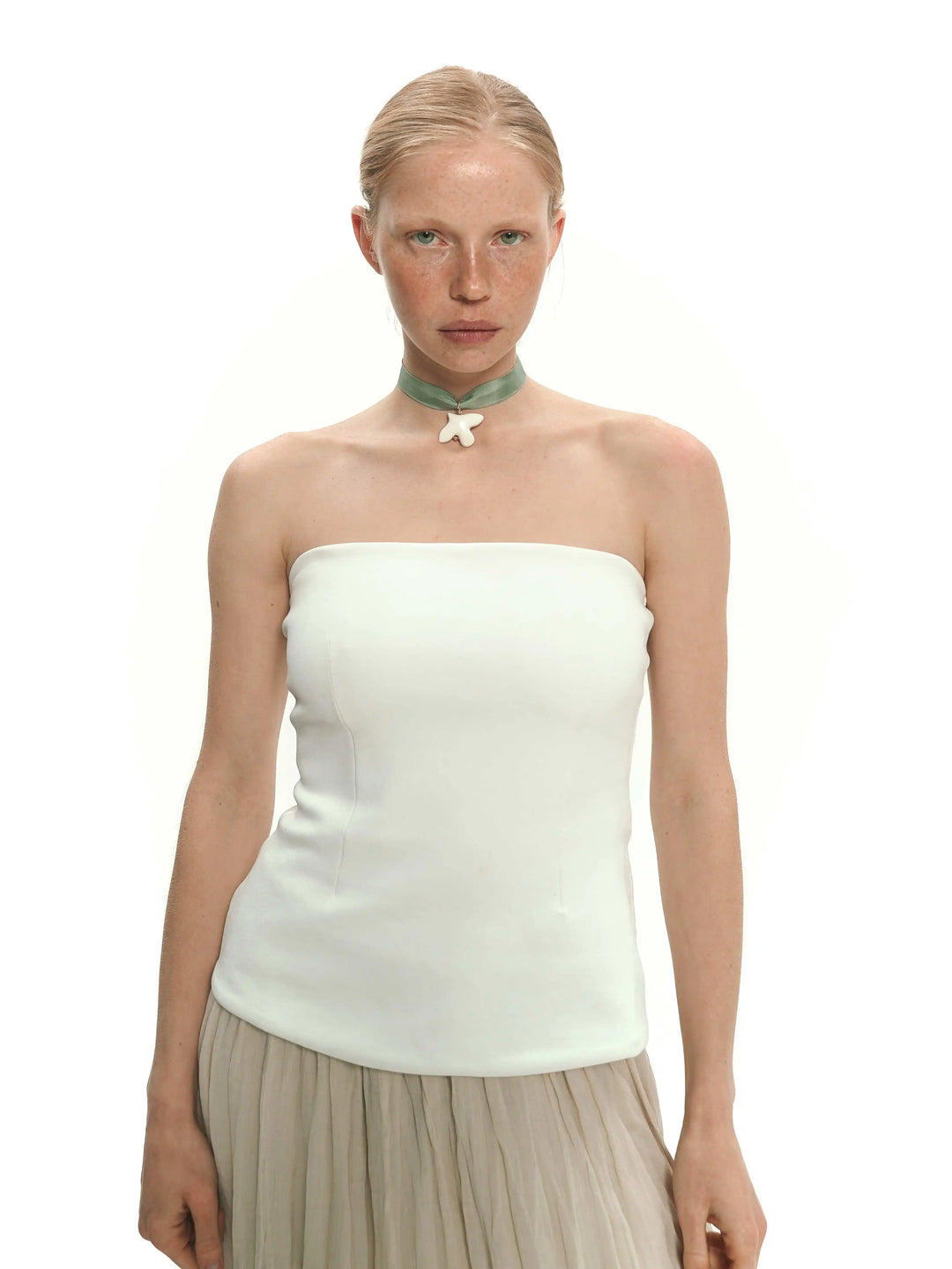 PALOMA pendant on wide ribbons