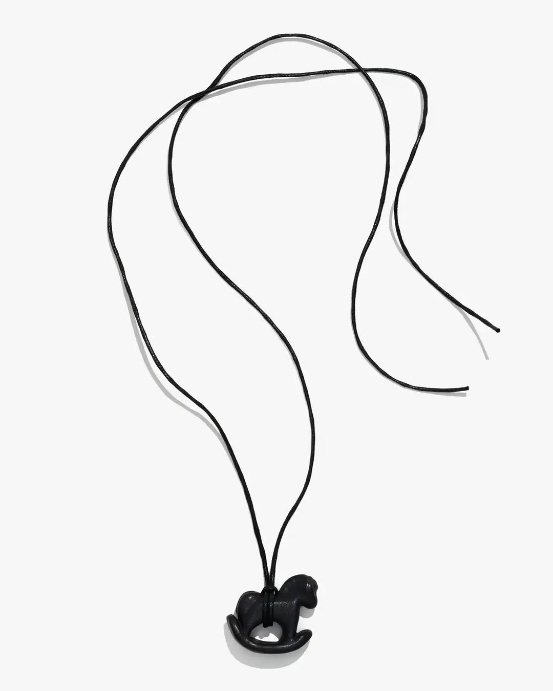 Liuli Black Rocking Horse Pendant