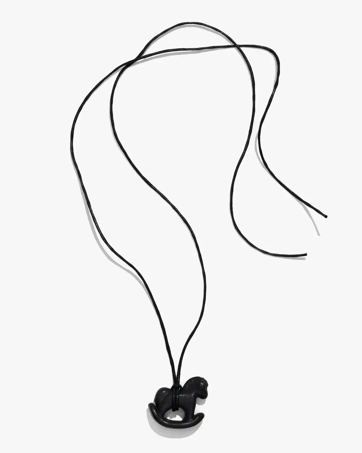 Liuli Black Rocking Horse Pendant