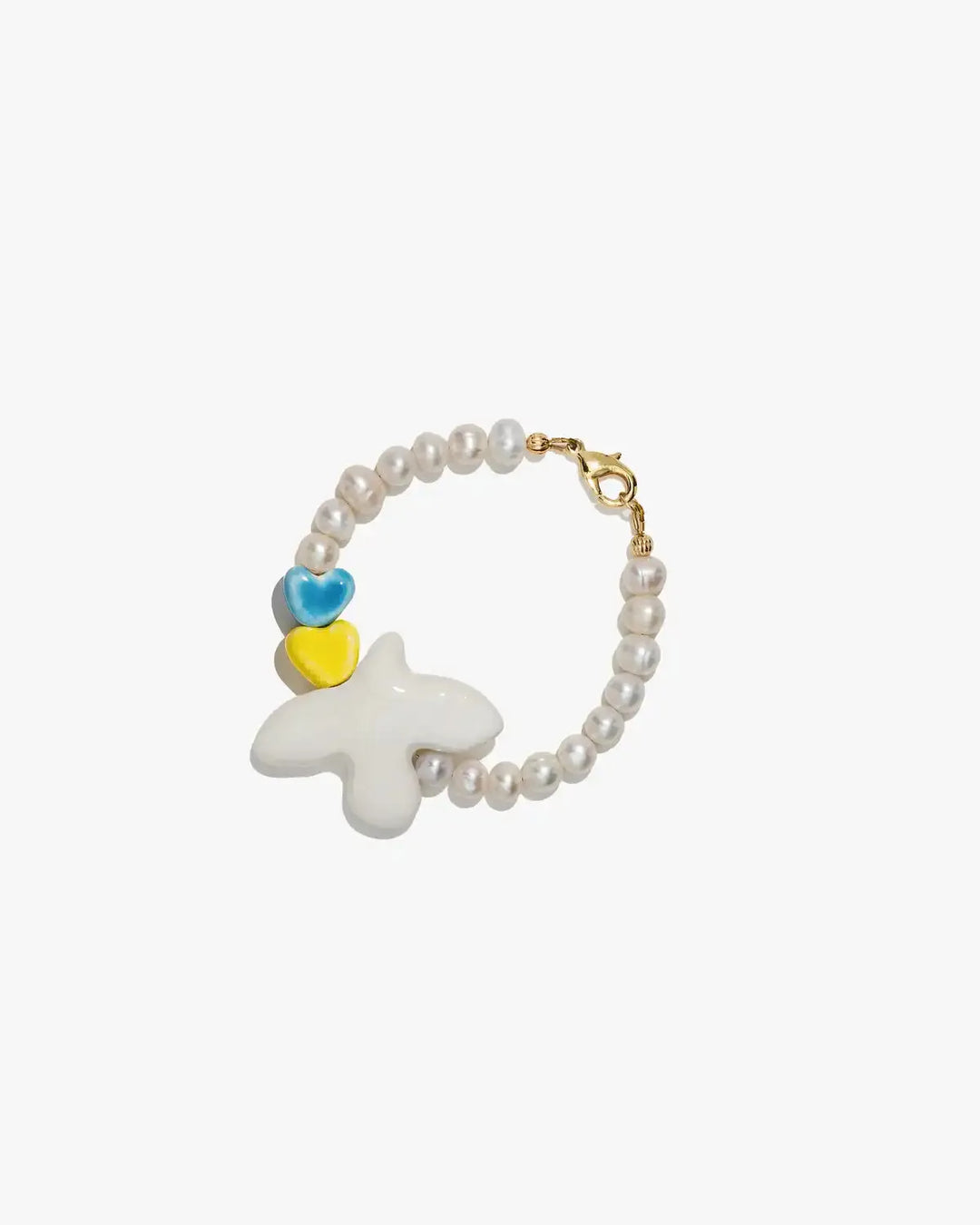Freedom Bracelet with Bird and Hearts