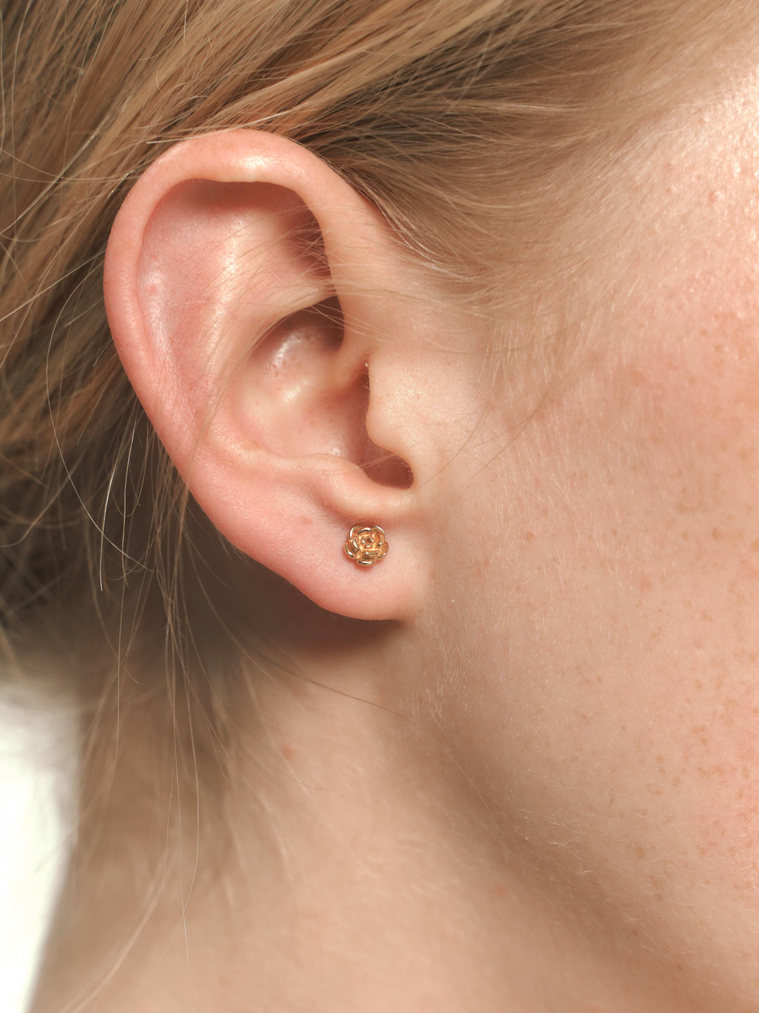 Сережки-пусети BABY ROSE у позолоті