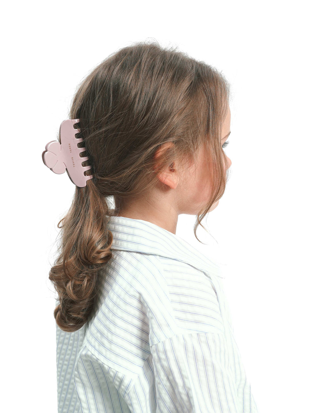 BELLA hair clip-crab in pale rose color