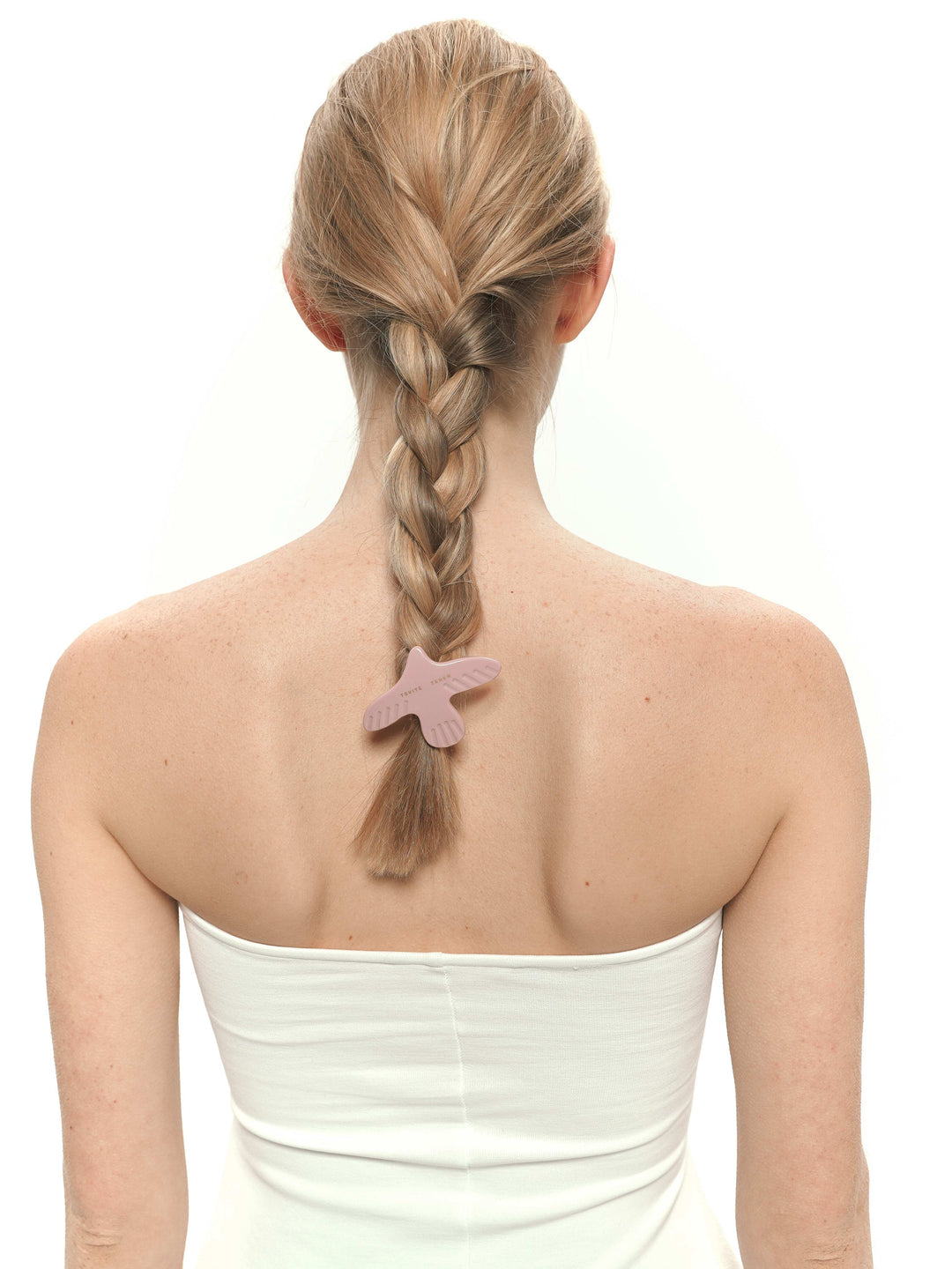 PALOMA medium hair clip in pale rose color
