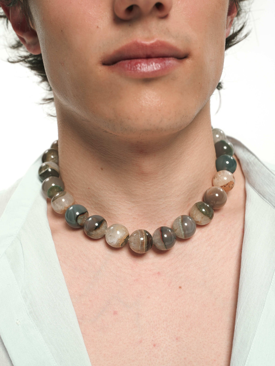 HARMONY necklace in natural agate