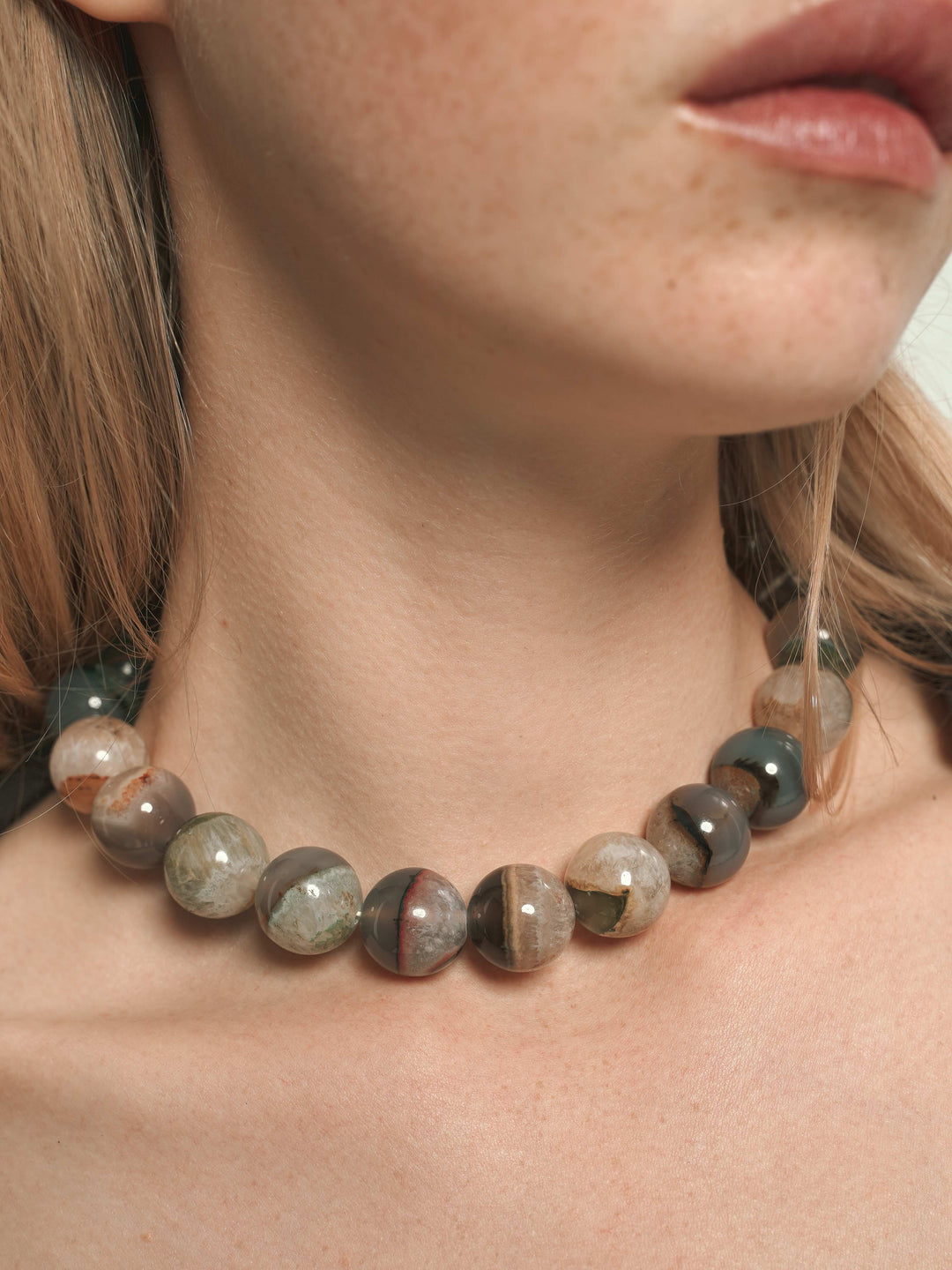 HARMONY necklace in natural agate