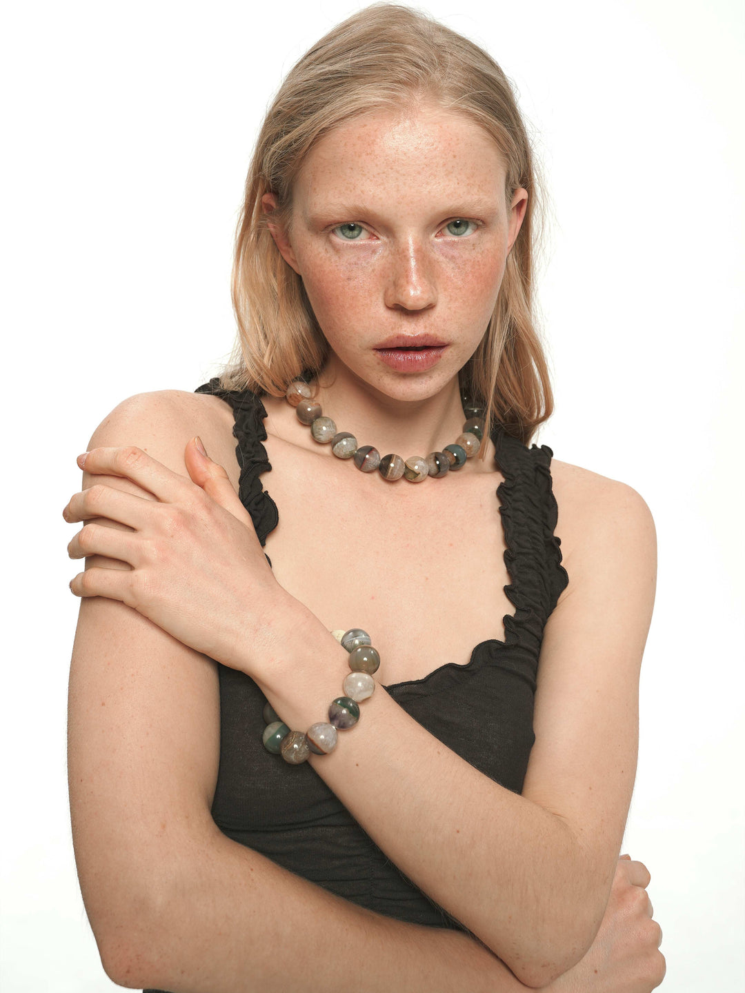 HARMONY necklace in natural agate