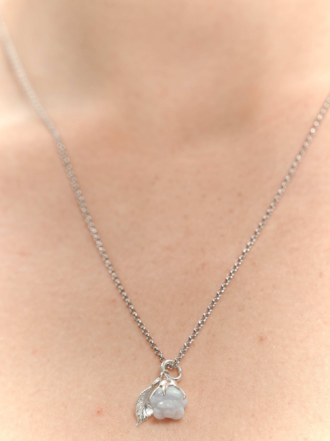 Підвіс ROSARIUM блакитний у сріблі на ланцюжку