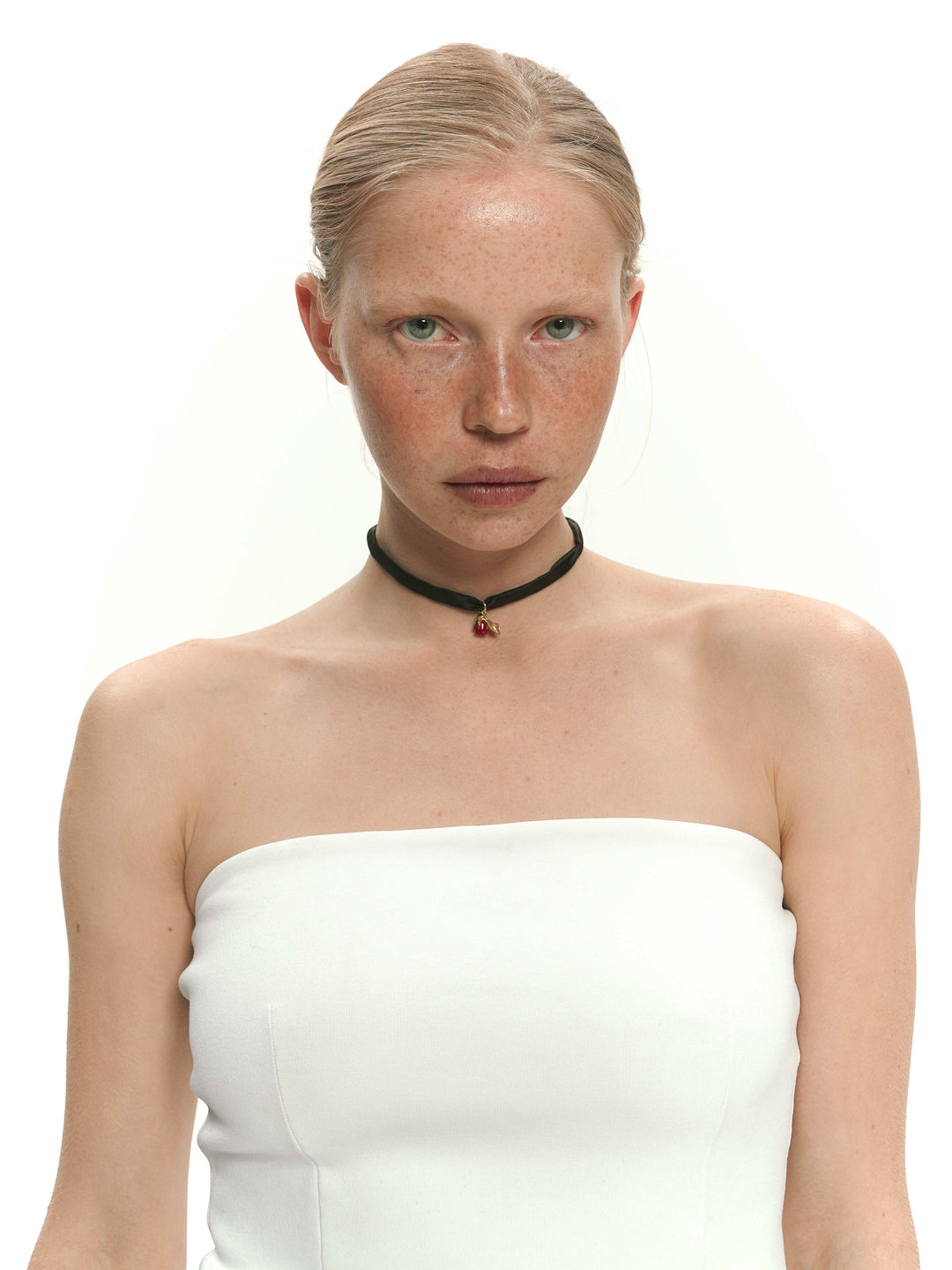 ROSARIUM red gold-plated pendant with ribbons