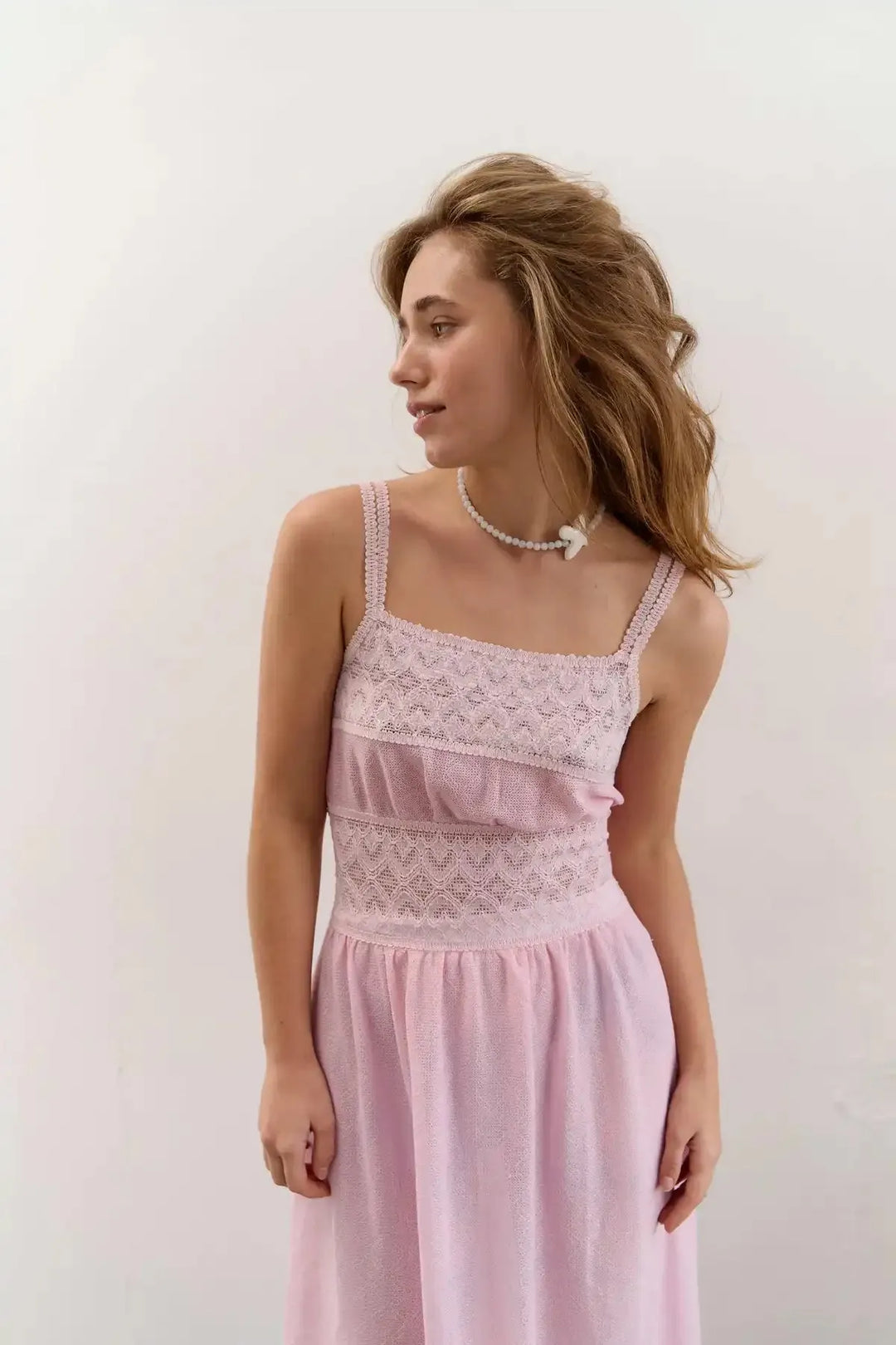 Кольє MYRNI з блакитним кварцем та пташкою