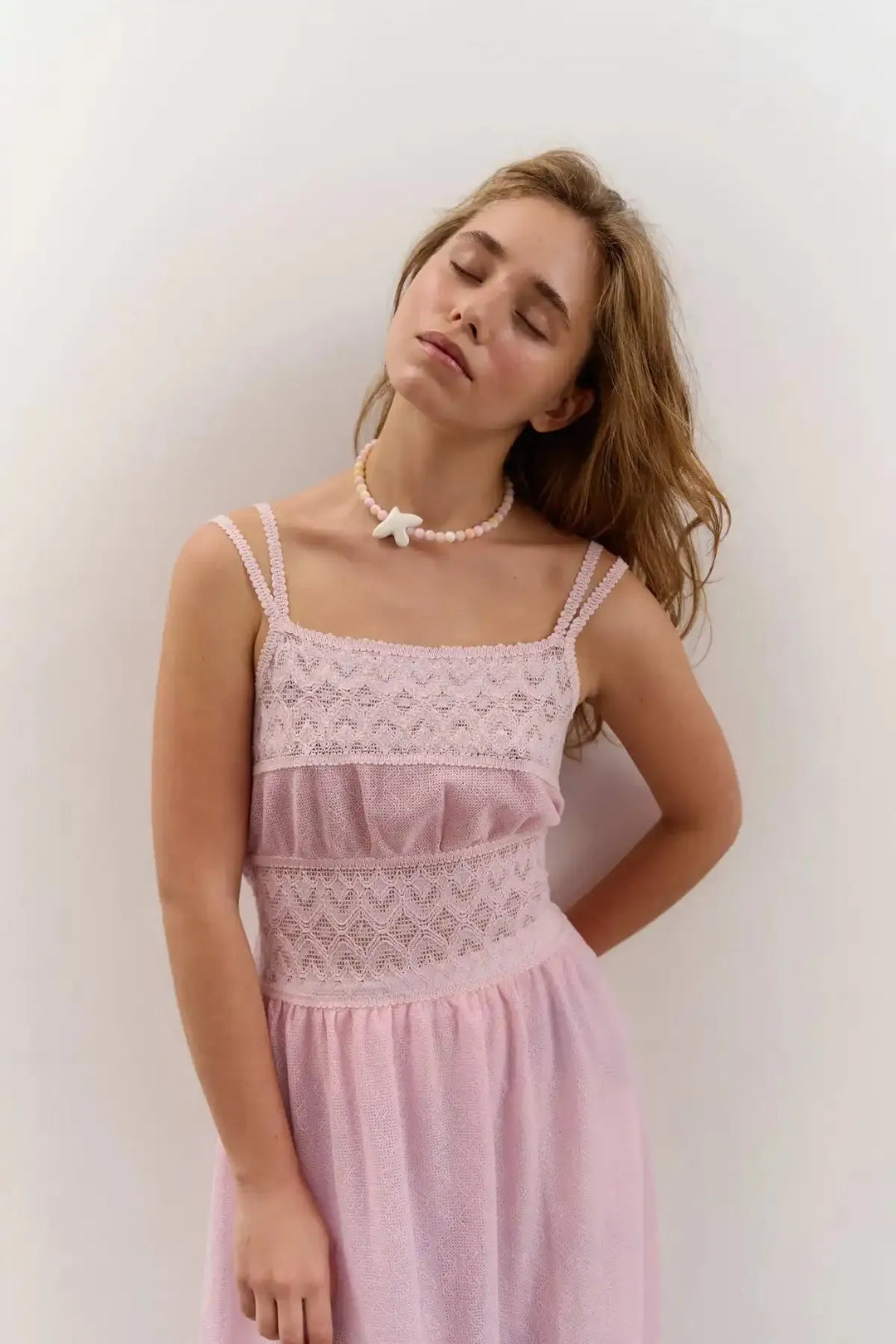 Кольє MYRNI з різнокольоровим кварцем і пташкою