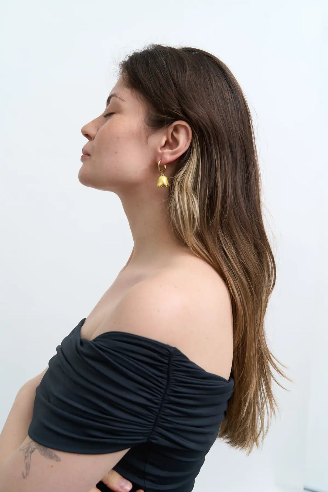Polysk Small Bellflower Yellow Single Earring
