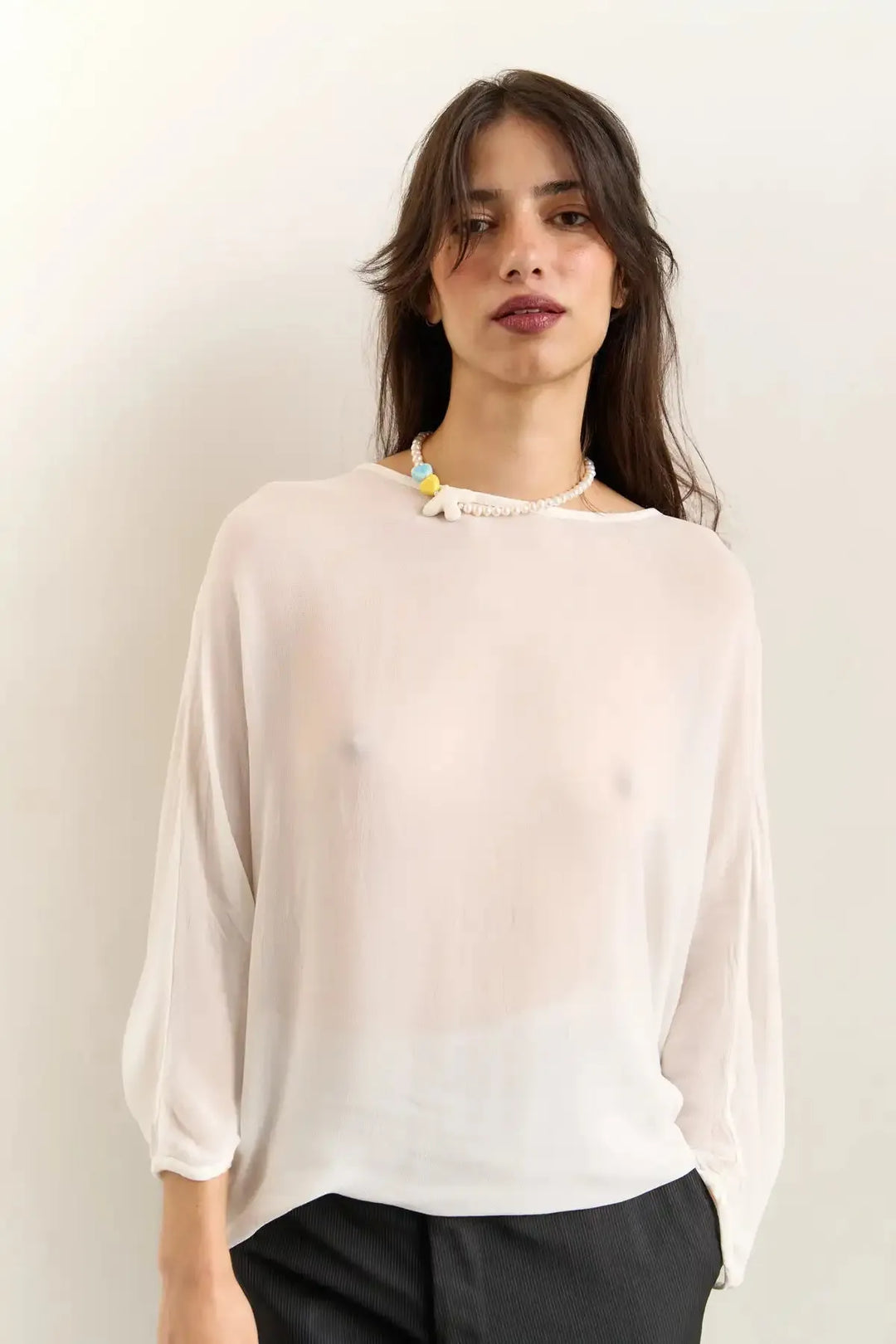 Кольє FREEDOM з пташкою, жовтим та блакитним серцем