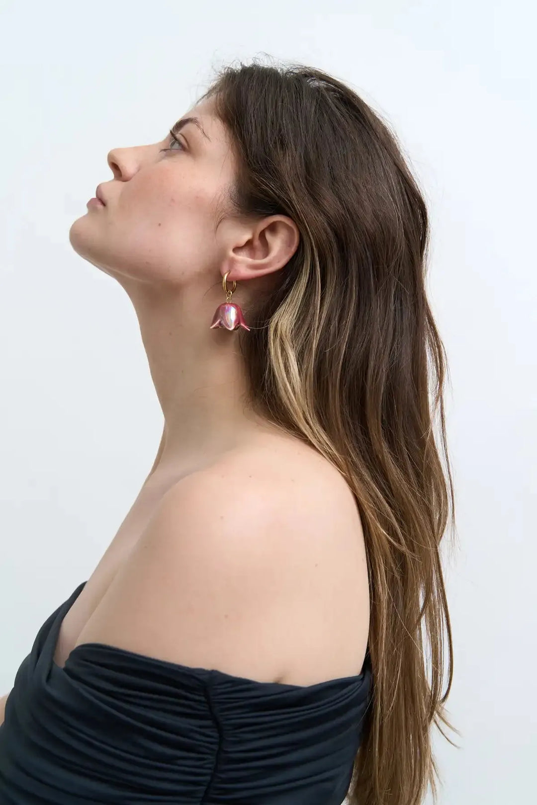 Polysk Bellflower Burgundy Single Earring