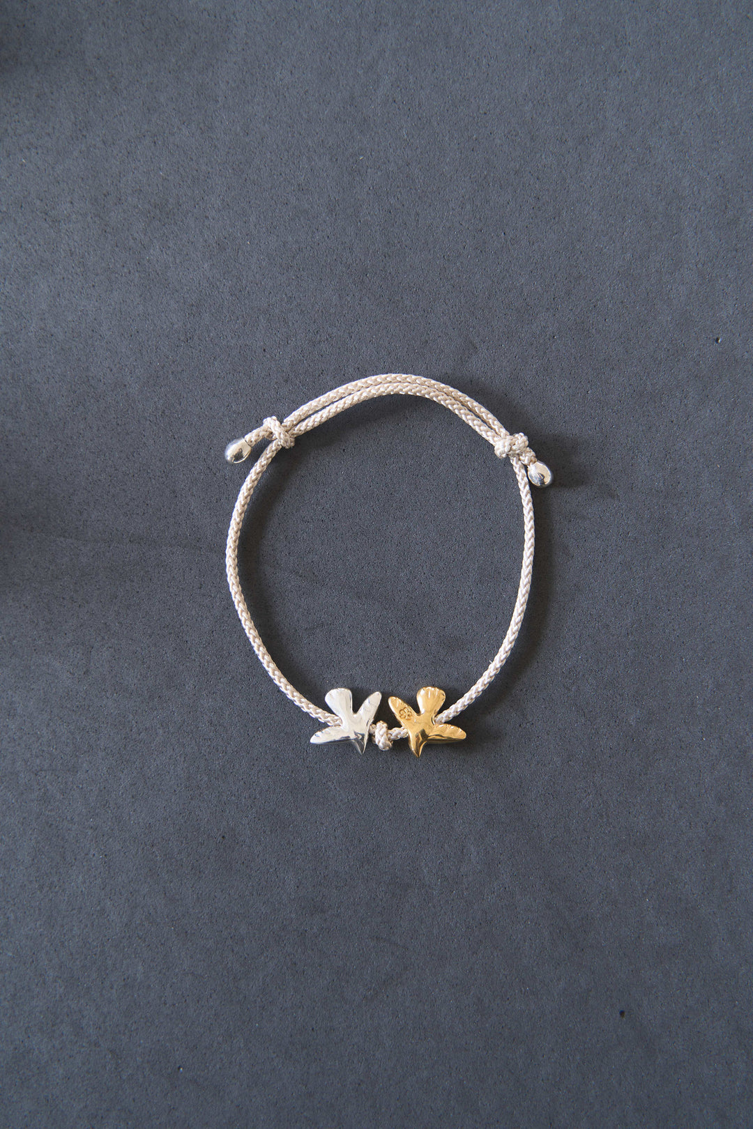 Браслет ERA зі срібною та позолоченою пташками