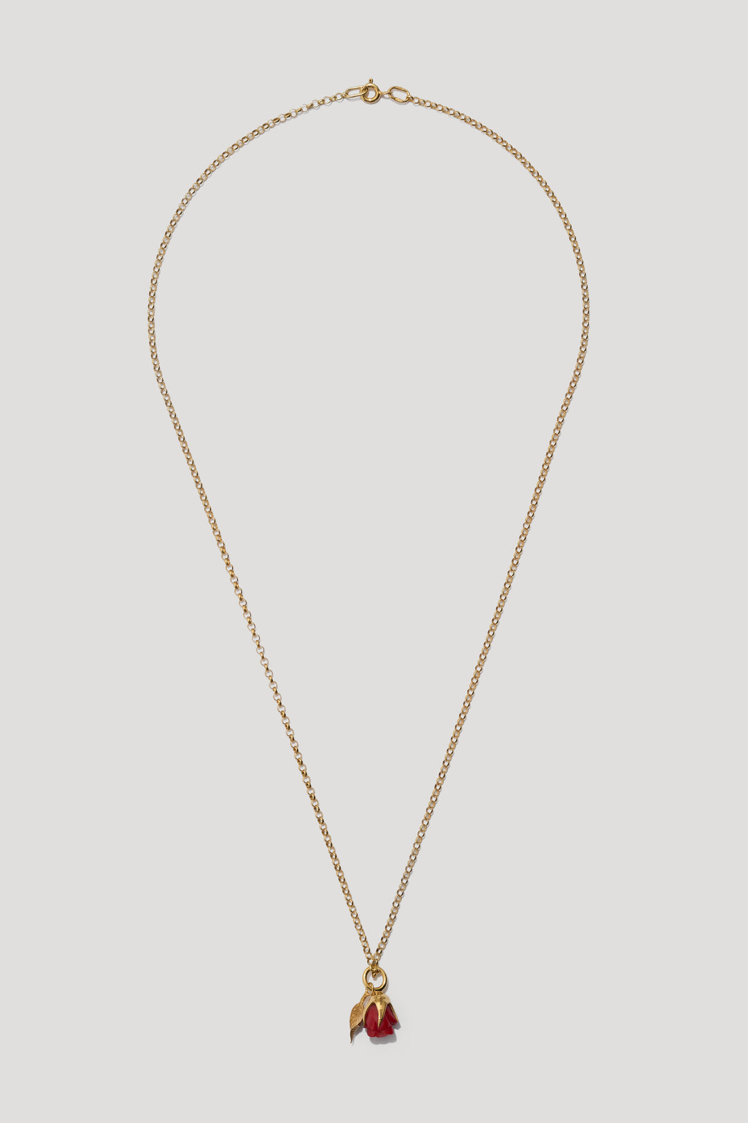 ROSARIUM red gold-plated pendant with chain